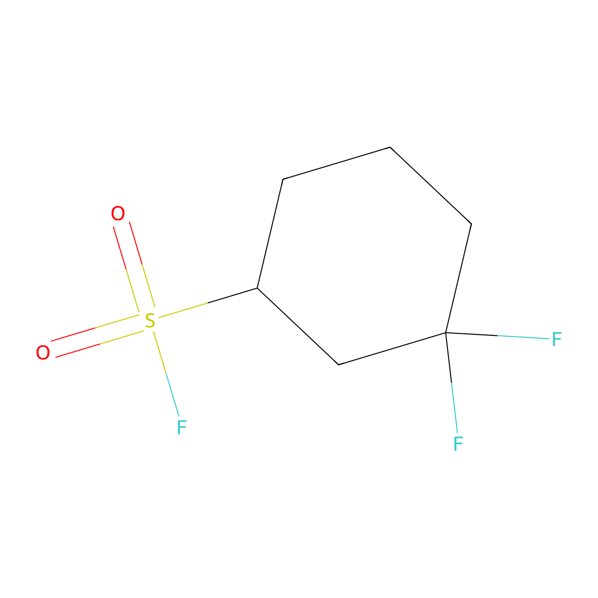3,3-Difluorocyclohexane-1-sulfonyl fluoride molecular structure, CAS 2648946-50-1