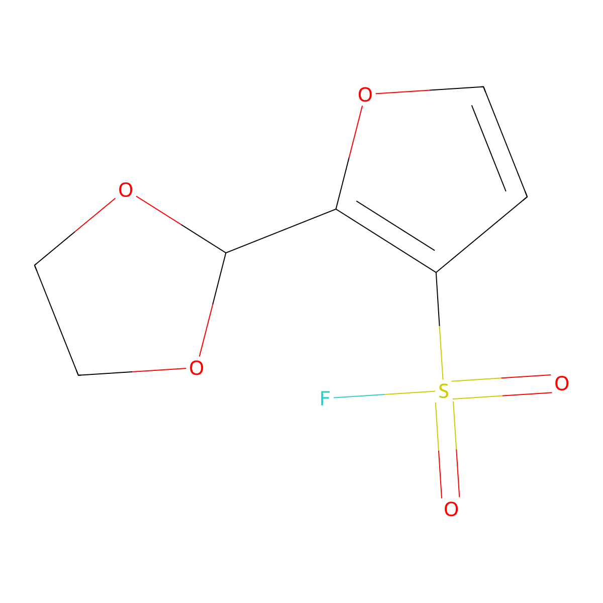 2-(1,3-Dioxolan-2-yl)furan-3-sulfonyl fluoride molecular structure, CAS 2648947-24-2