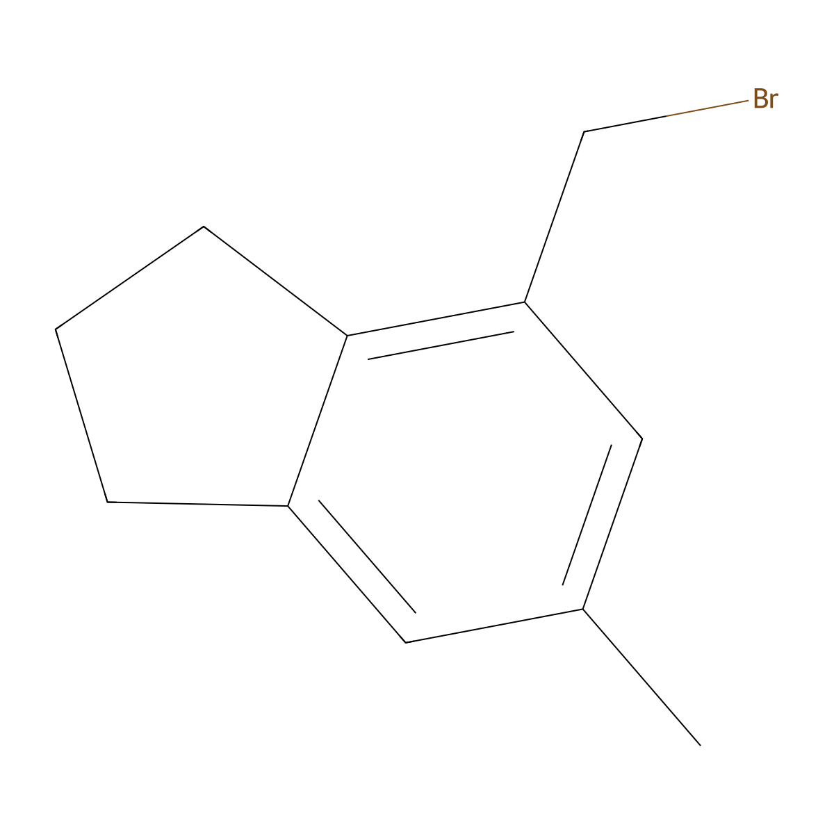 4-(bromomethyl)-6-methyl-2,3-dihydro-1H-indene molecular structure, CAS 2648947-25-3