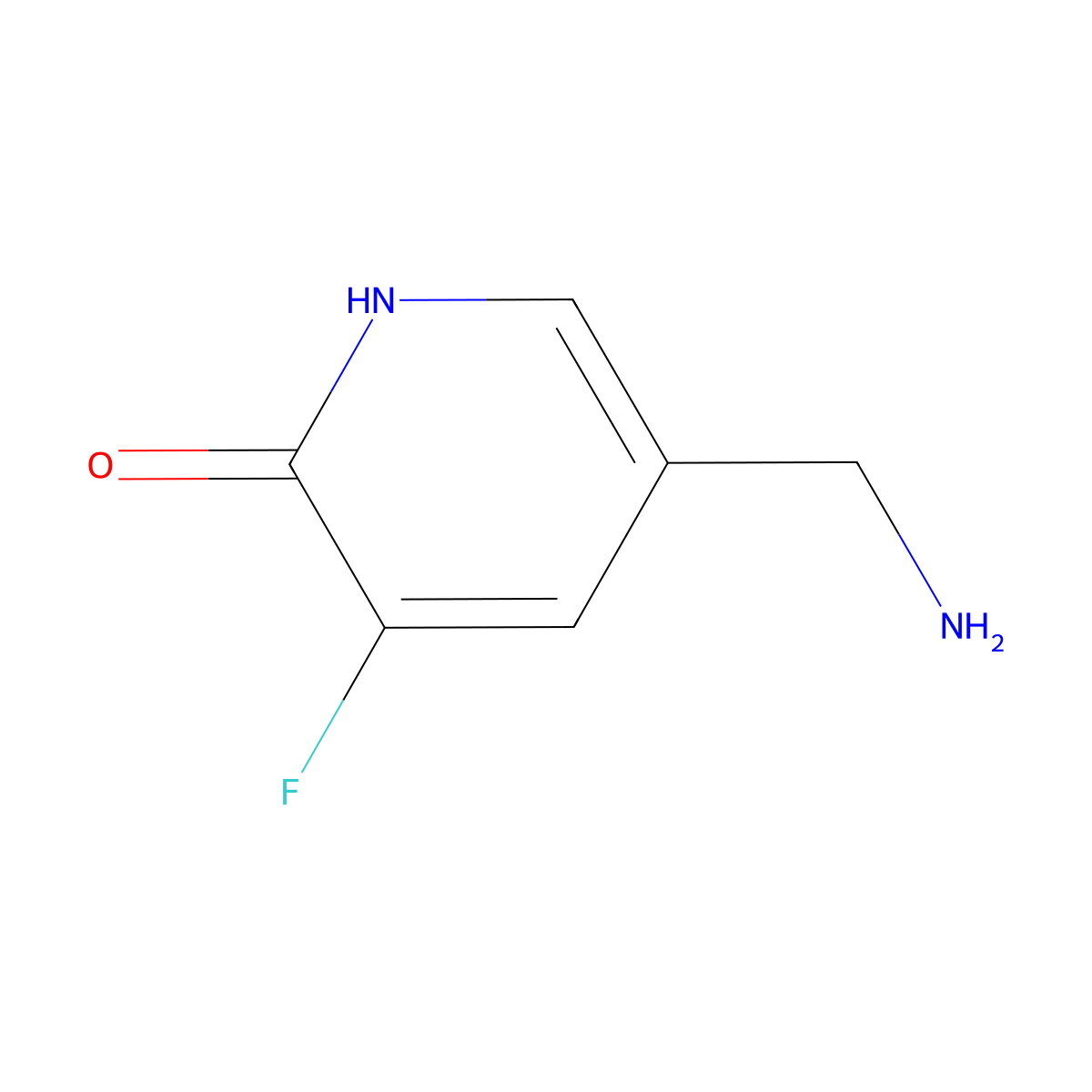 5-(Aminomethyl)-3-fluoropyridin-2-ol molecular structure, CAS 2648947-28-6