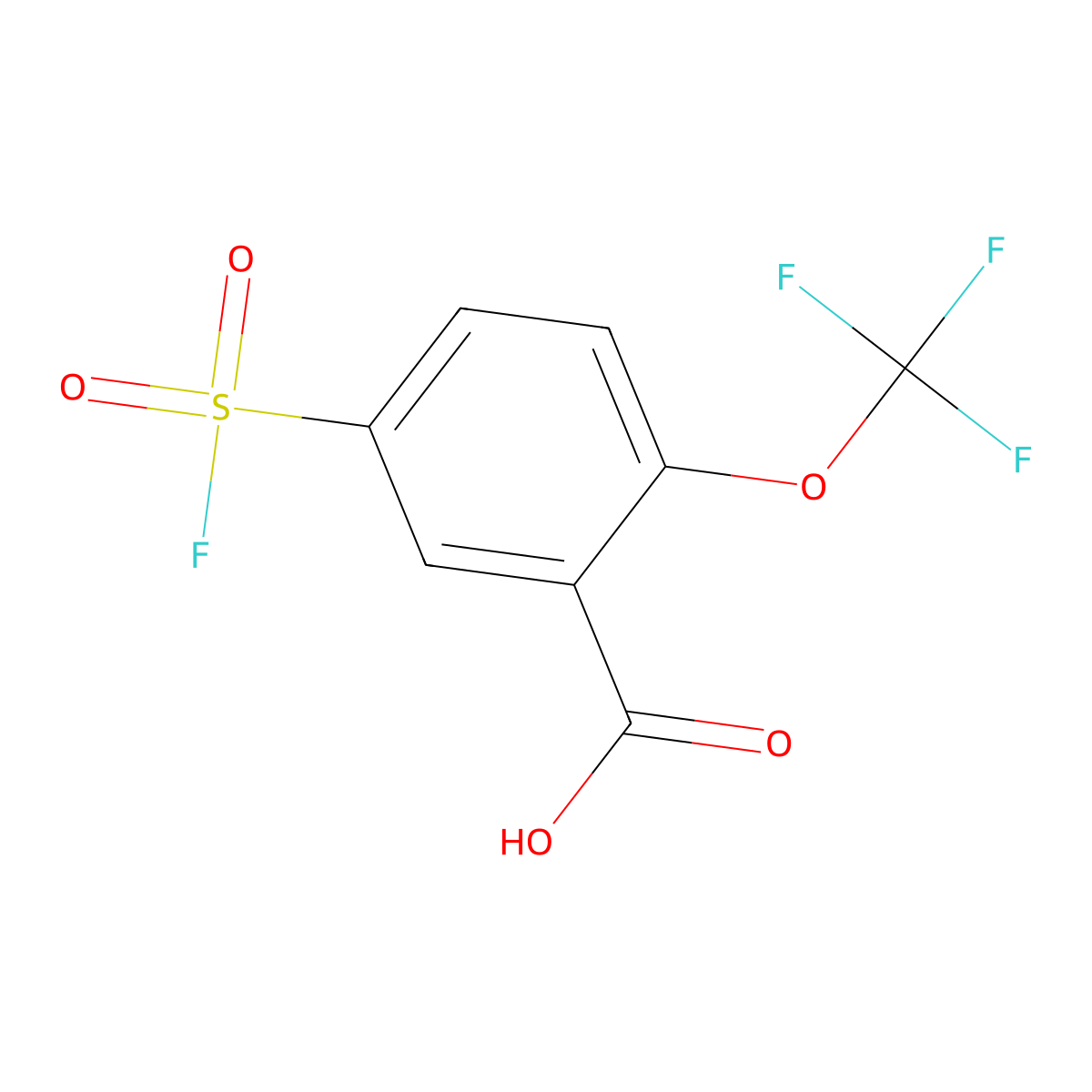 5-(Fluorosulfonyl)-2-(trifluoromethoxy)benzoic acid molecular structure, CAS 2648947-30-0
