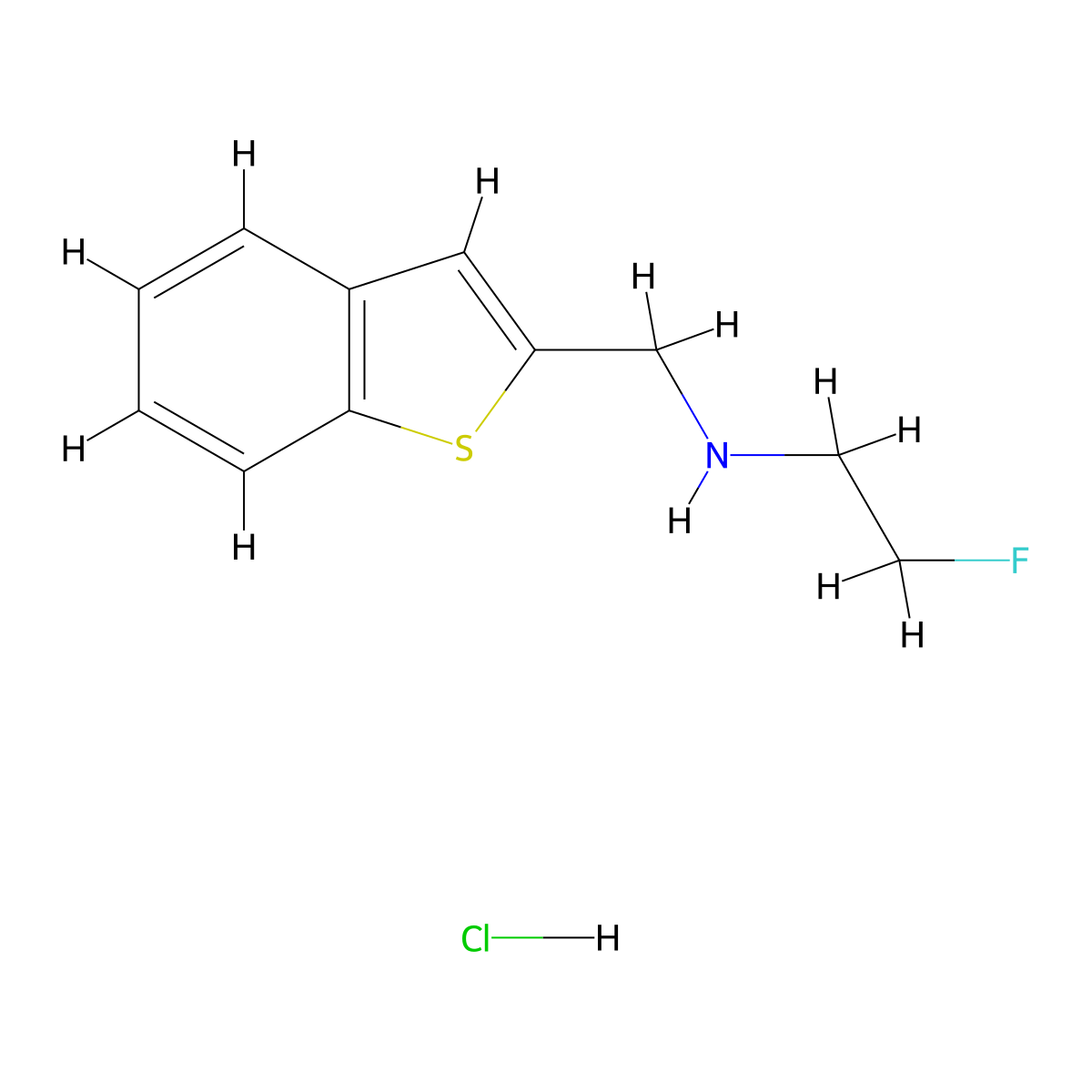 [(1-Benzothiophen-2-yl)methyl](2-fluoroethyl)aminehydrochloride molecular structure, CAS 2648947-40-2