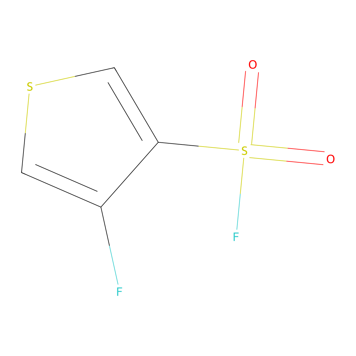 4-Fluorothiophene-3-sulfonyl fluoride molecular structure, CAS 2648947-44-6