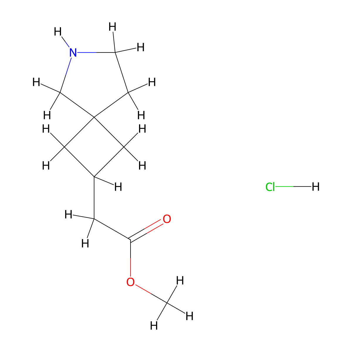 methyl 2-{6-azaspiro[3.4]octan-2-yl}acetate hydrochloride, Mixture of diastereomers molecular structure, CAS 2648947-46-8