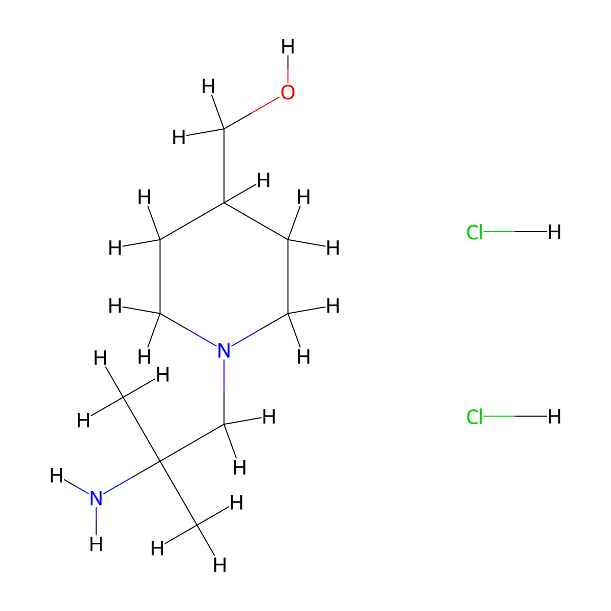 [1-(2-Amino-2-methylpropyl)piperidin-4-yl]methanol dihydrochloride molecular structure, CAS 2648947-47-9