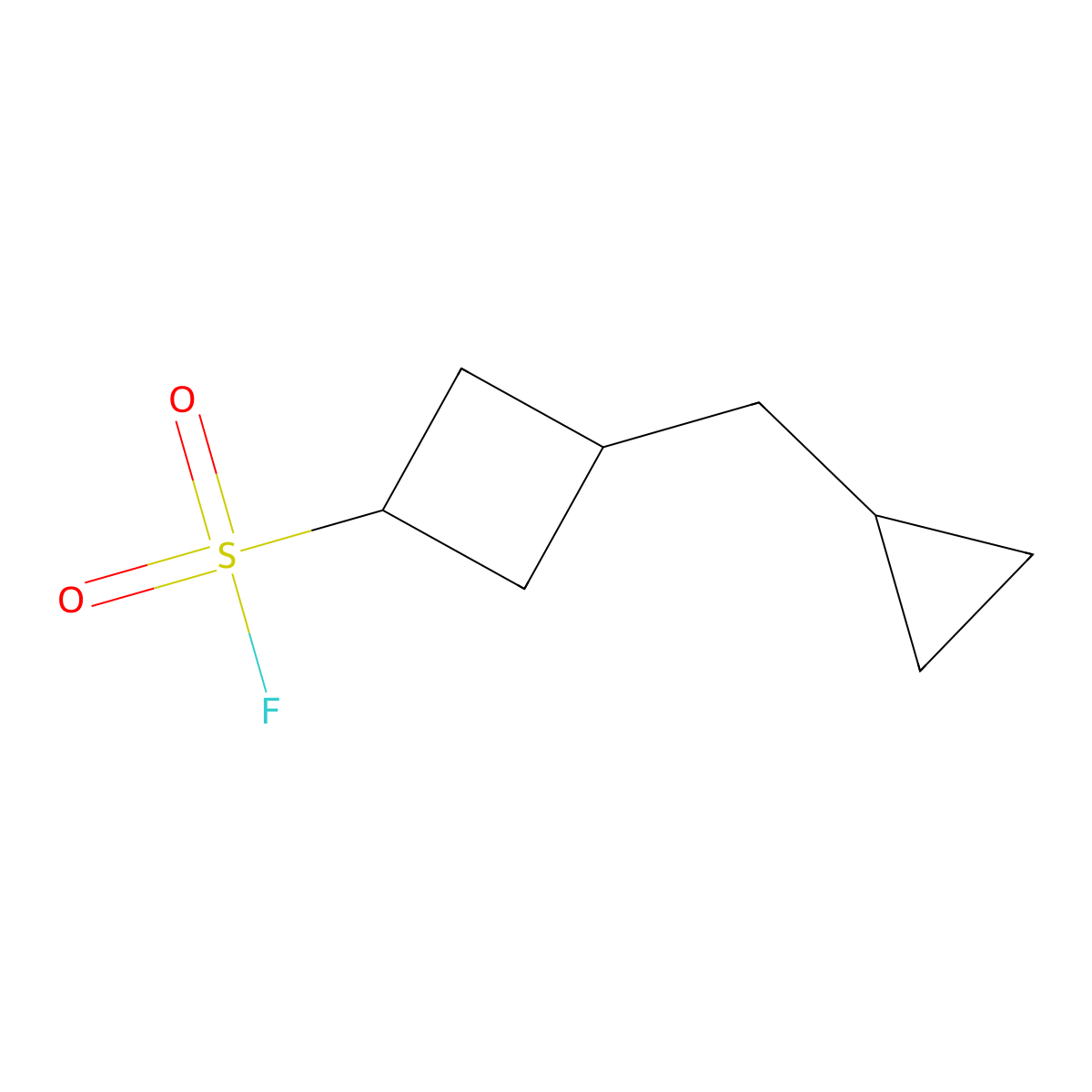3-(Cyclopropylmethyl)cyclobutane-1-sulfonyl fluoride molecular structure, CAS 2648947-48-0