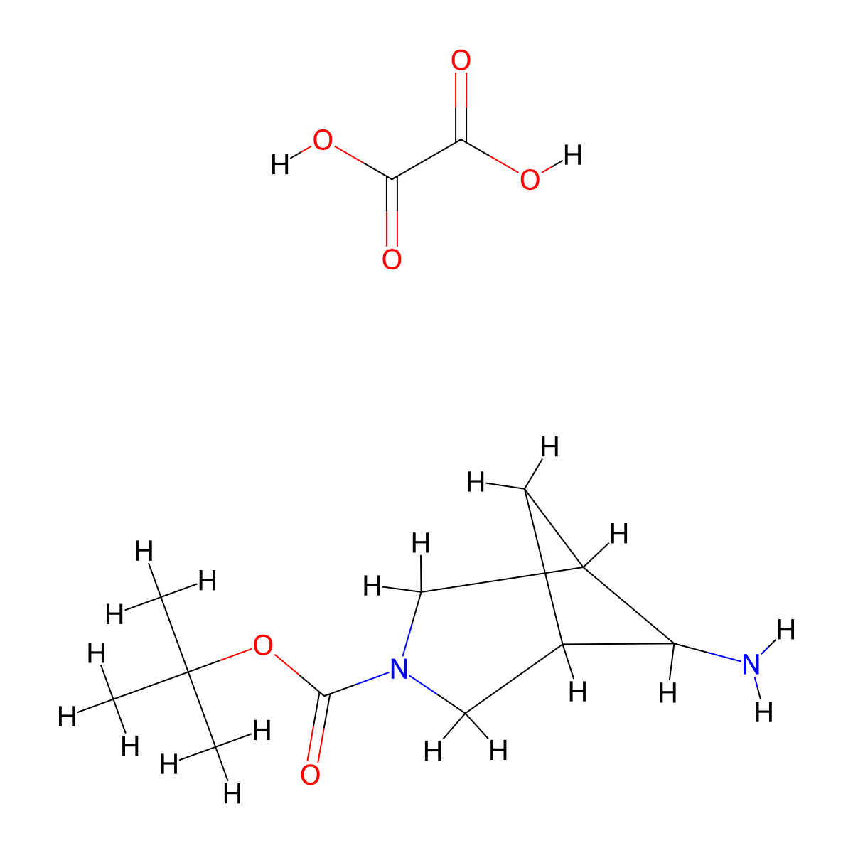 Oxalicacid,tert-butyl6-amino-3-azabicyclo[3.1.1]heptane-3-carboxylate molecular structure, CAS 2648947-54-8