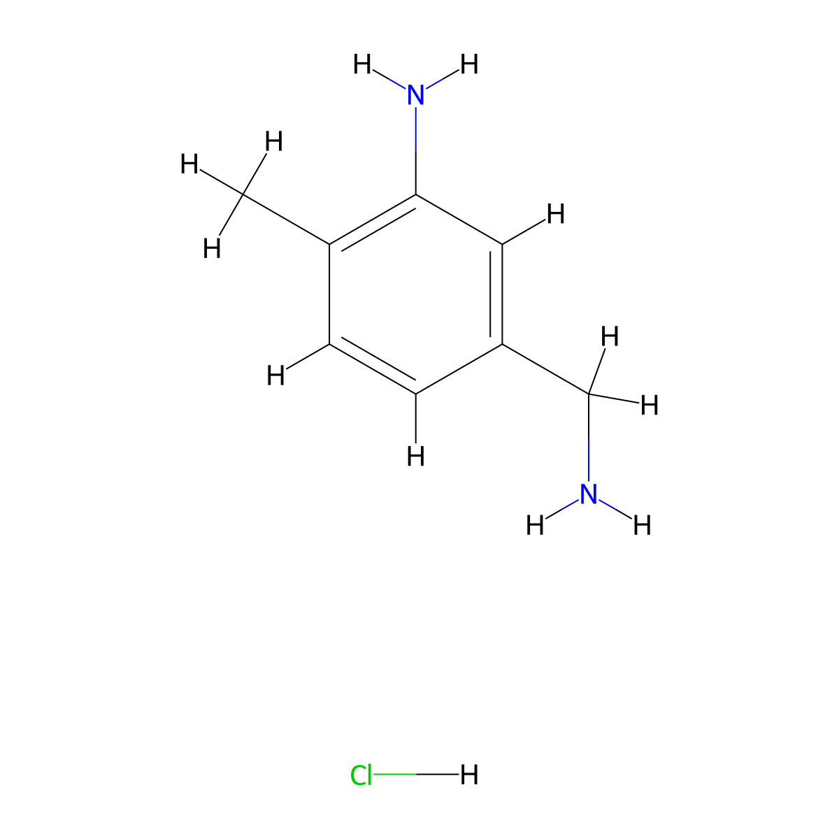 5-(Aminomethyl)-2-methylaniline hydrochloride molecular structure, CAS 2648947-58-2