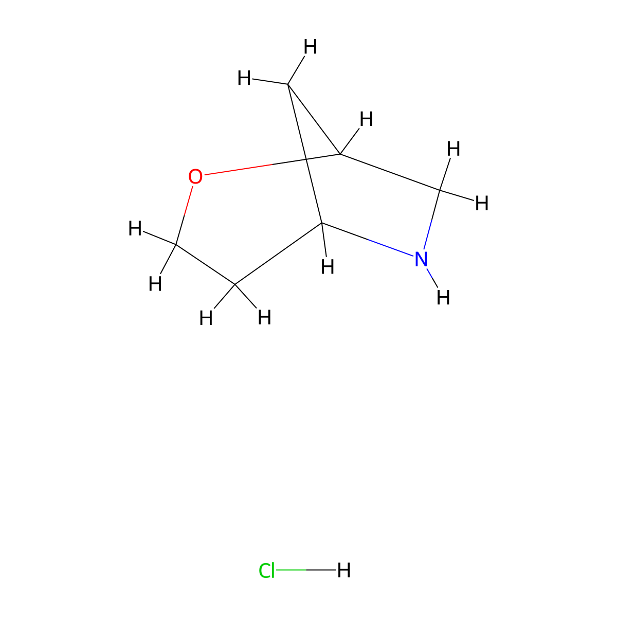 2-Oxa-6-azabicyclo[3.2.1]octane hydrochloride molecular structure, CAS 2648947-59-3
