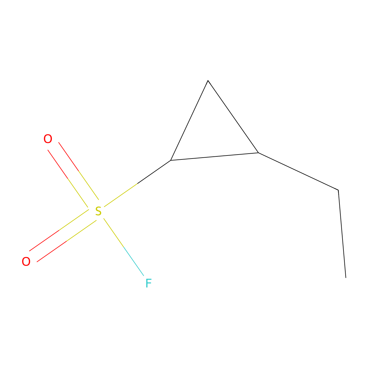 2-Ethylcyclopropane-1-sulfonyl fluoride molecular structure, CAS 2648947-60-6