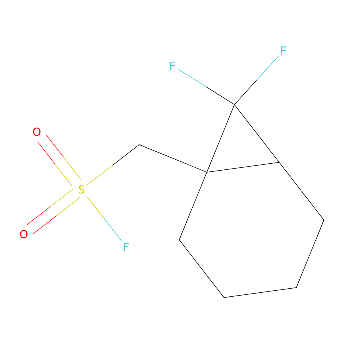 {7,7-Difluorobicyclo[4.1.0]heptan-1-yl}methanesulfonyl fluoride molecular structure, CAS 2648947-67-3
