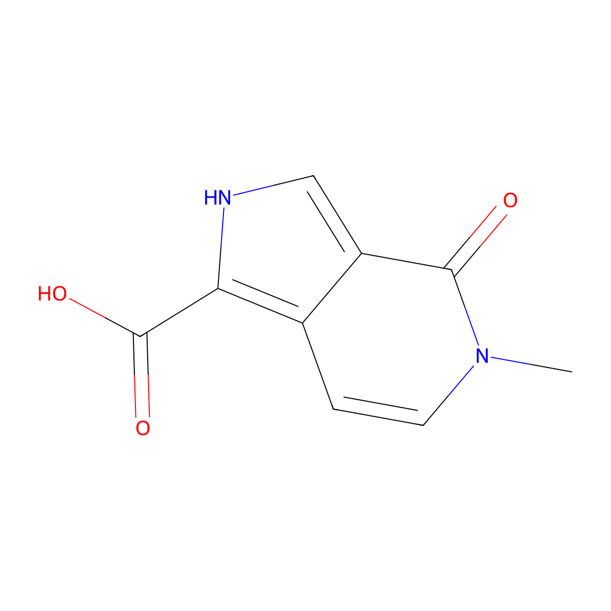 5-methyl-4-oxo-2H,4H,5H-pyrrolo[3,4-c]pyridine-1-carboxylicacid molecular structure, CAS 2648947-72-0