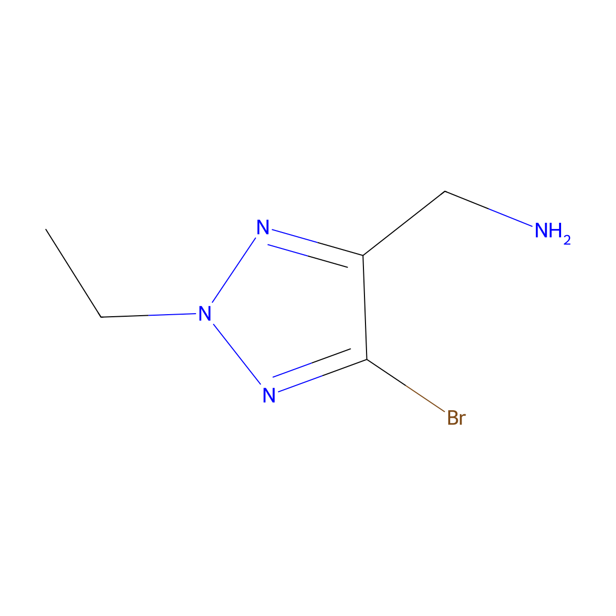 1-(5-bromo-2-ethyl-2H-1,2,3-triazol-4-yl)methanamine molecular structure, CAS 2648947-82-2