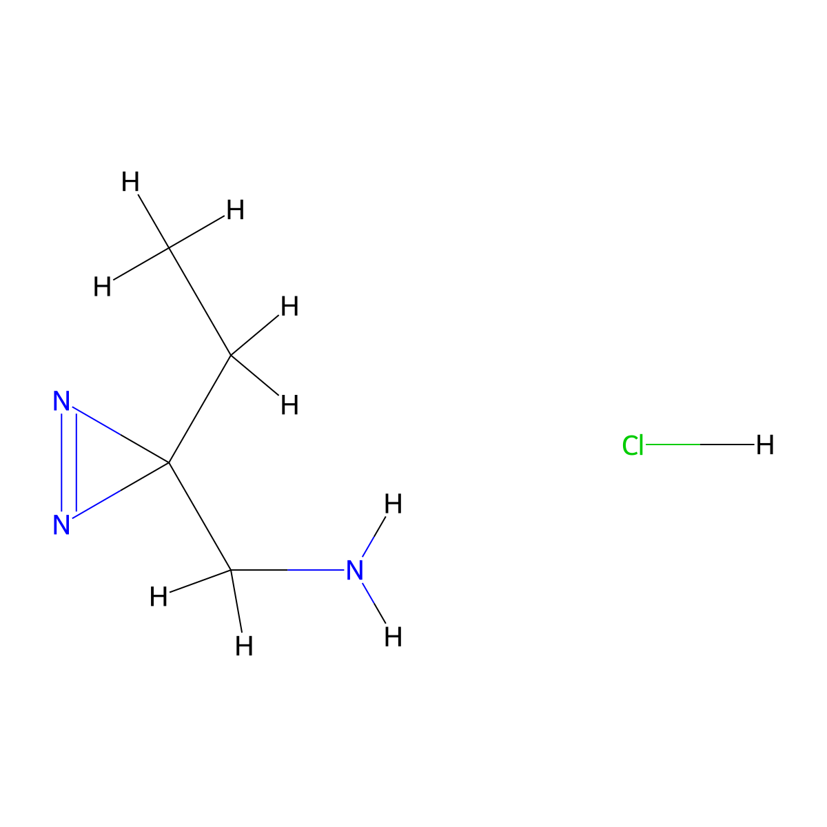 1-(3-ethyl-3H-diazirin-3-yl)methanaminehydrochloride molecular structure, CAS 2648947-83-3
