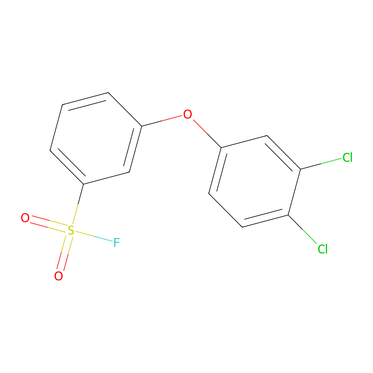 3-(3,4-Dichlorophenoxy)benzene-1-sulfonyl fluoride molecular structure, CAS 2648947-85-5
