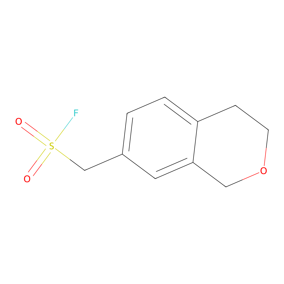 (3,4-dihydro-1H-2-benzopyran-7-yl)methanesulfonyl fluoride molecular structure, CAS 2648947-89-9
