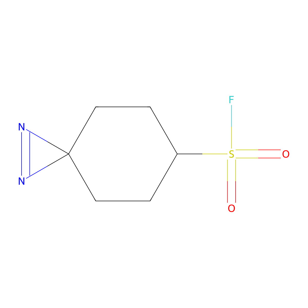 1,2-Diazaspiro[2.5]oct-1-ene-6-sulfonyl fluoride molecular structure, CAS 2648947-92-4