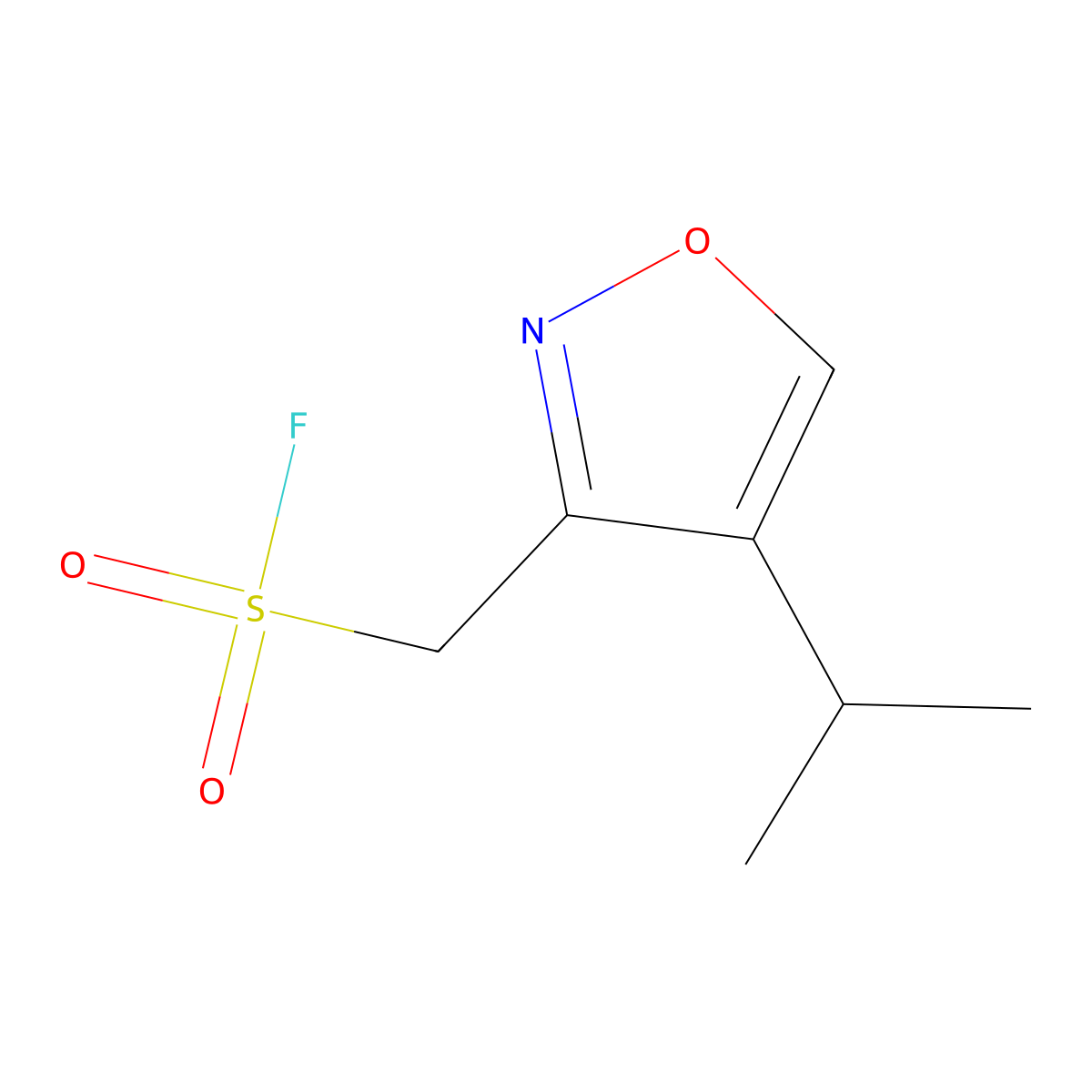 [4-(Propan-2-yl)-1,2-oxazol-3-yl]methanesulfonyl fluoride molecular structure, CAS 2648947-93-5