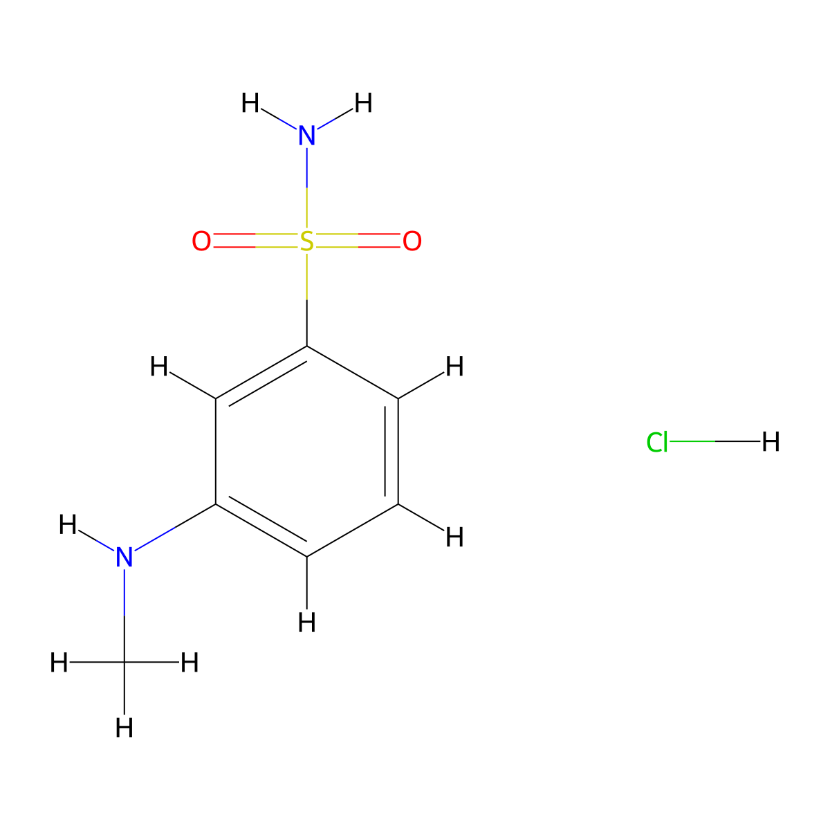 3-(Methylamino)benzene-1-sulfonamide hydrochloride molecular structure, CAS 2648948-04-1