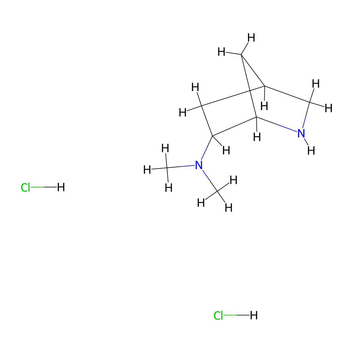 N,N-dimethyl-2-azabicyclo[2.2.1]heptan-6-amine dihydrochloride molecular structure, CAS 2648948-07-4