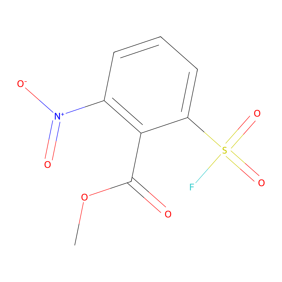 Methyl 2-(fluorosulfonyl)-6-nitrobenzoate molecular structure, CAS 2648948-10-9