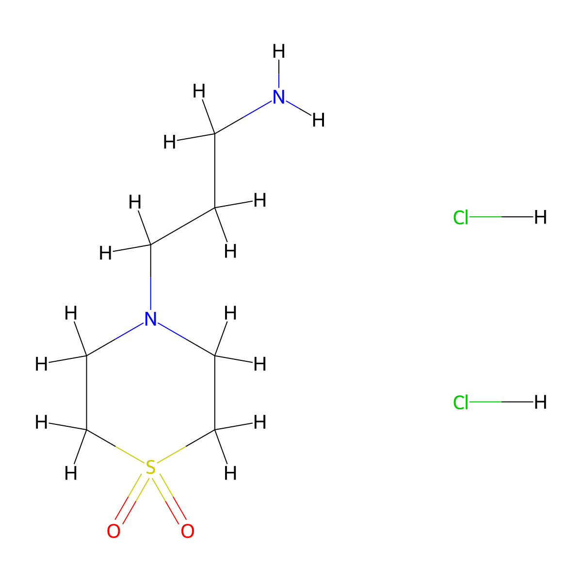 4-(3-Aminopropyl)-1lambda6-thiomorpholine-1,1-dione dihydrochloride molecular structure, CAS 2648948-17-6