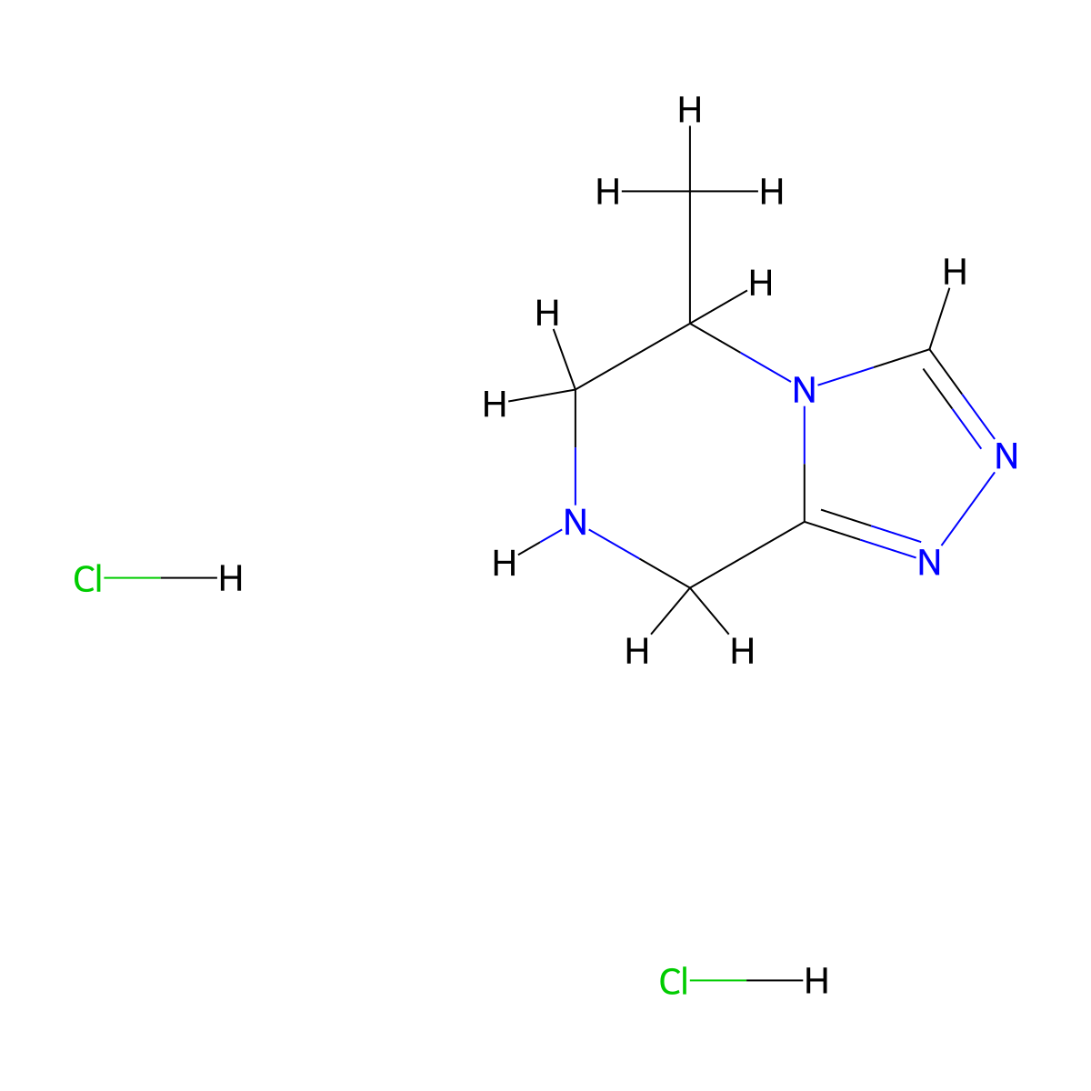 5-methyl-5H,6H,7H,8H-[1,2,4]triazolo[4,3-a]pyrazine dihydrochloride molecular structure, CAS 2648948-20-1