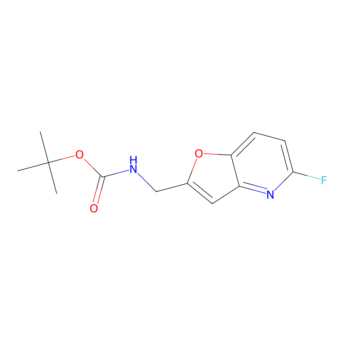tert-butyl N-({5-fluorofuro[3,2-b]pyridin-2-yl}methyl)carbamate molecular structure, CAS 2648948-21-2