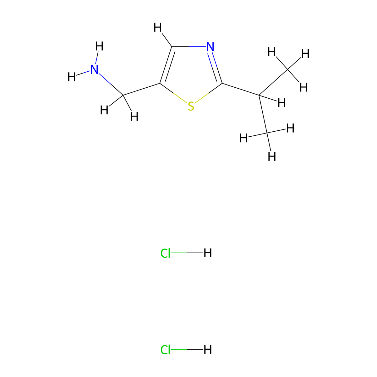 1-[2-(Propan-2-yl)-1,3-thiazol-5-yl]methanamine dihydrochloride molecular structure, CAS 2648948-22-3
