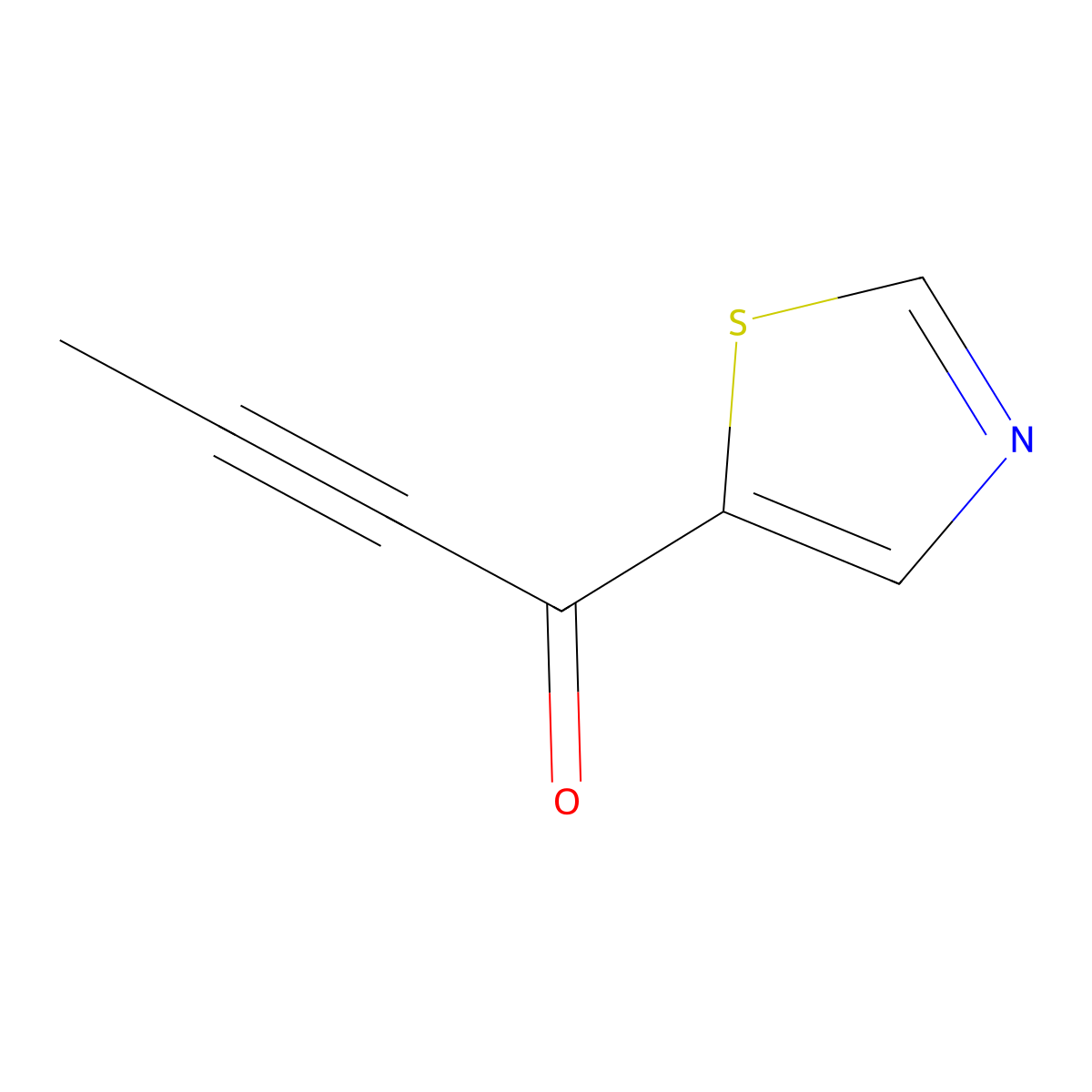 1-(1,3-Thiazol-5-yl)but-2-yn-1-one molecular structure, CAS 2648948-23-4