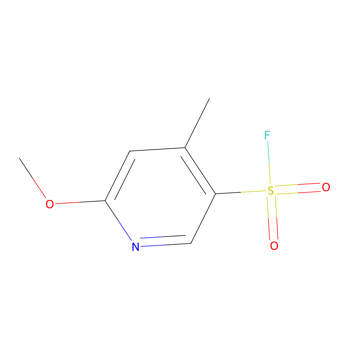 6-Methoxy-4-methylpyridine-3-sulfonyl fluoride molecular structure, CAS 2648948-41-6