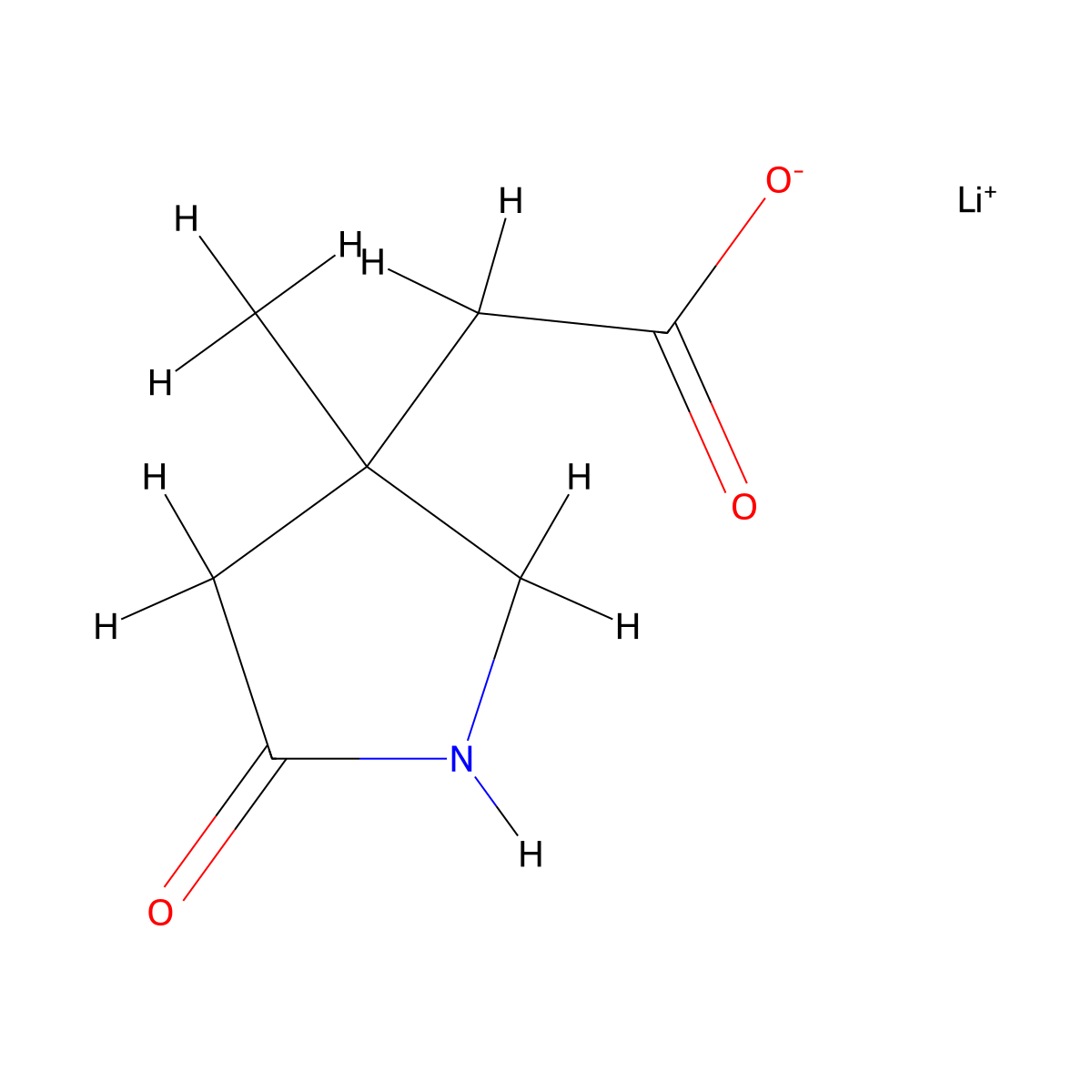 Lithium(1+) 2-(3-methyl-5-oxopyrrolidin-3-yl)acetate molecular structure, CAS 2648948-42-7
