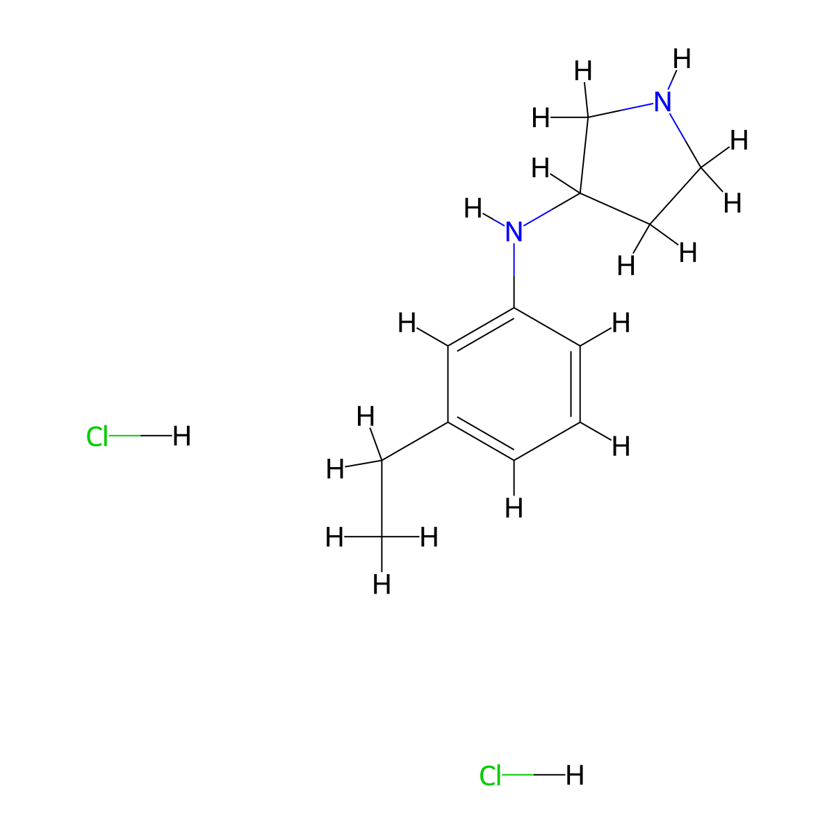N-(3-ethylphenyl)pyrrolidin-3-aminedihydrochloride molecular structure, CAS 2648948-46-1