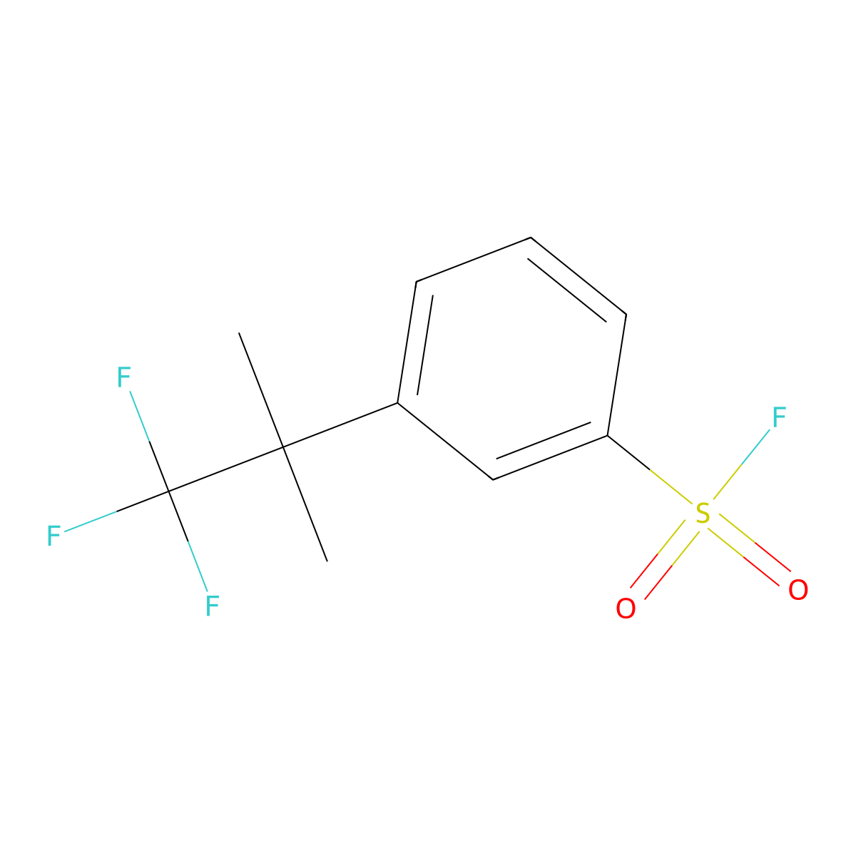 3-(1,1,1-Trifluoro-2-methylpropan-2-yl)benzene-1-sulfonyl fluoride molecular structure, CAS 2648948-62-1