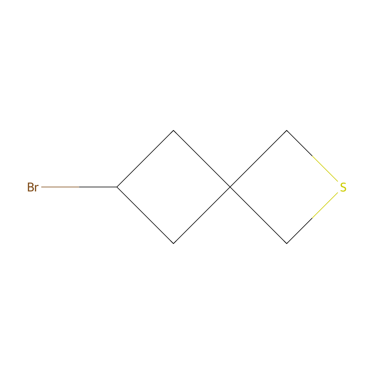 6-Bromo-2-thiaspiro[3.3]heptane molecular structure, CAS 2648948-69-8