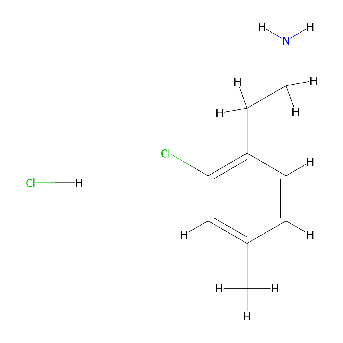 2-(2-Chloro-4-methylphenyl)ethan-1-amine hydrochloride molecular structure, CAS 2648948-72-3