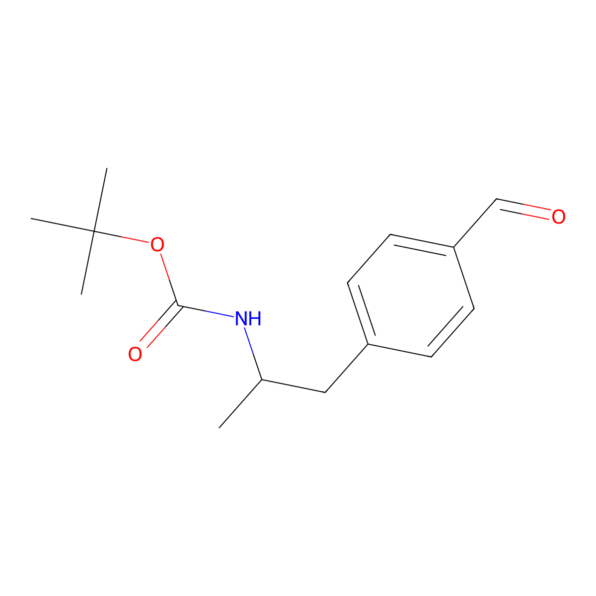 tert-butyl N-[1-(4-formylphenyl)propan-2-yl]carbamate molecular structure, CAS 2648948-80-3