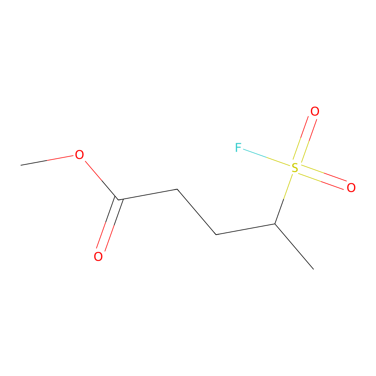 Methyl 4-(fluorosulfonyl)pentanoate molecular structure, CAS 2648948-81-4