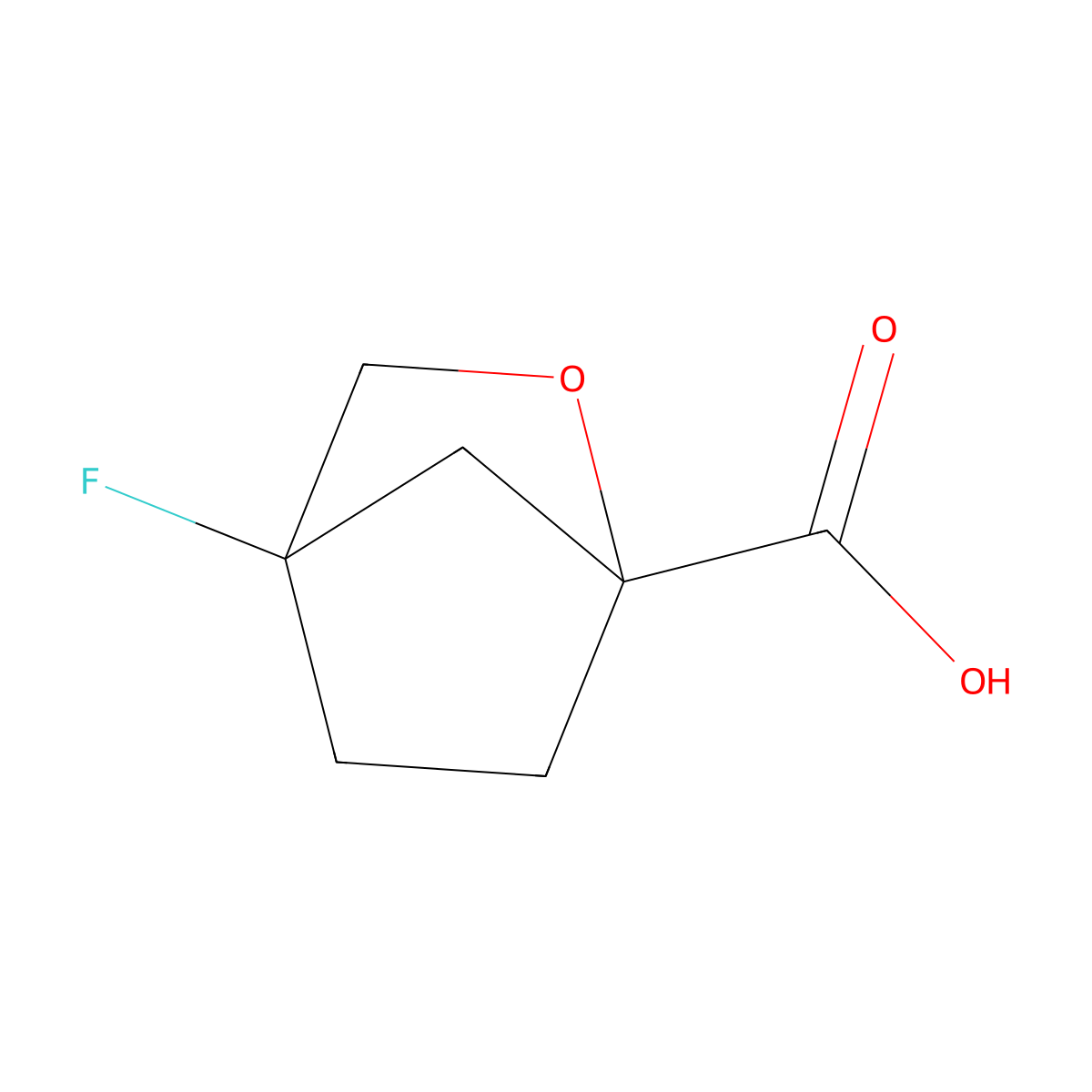 4-Fluoro-2-oxabicyclo[2.2.1]heptane-1-carboxylic acid molecular structure, CAS 2648948-83-6