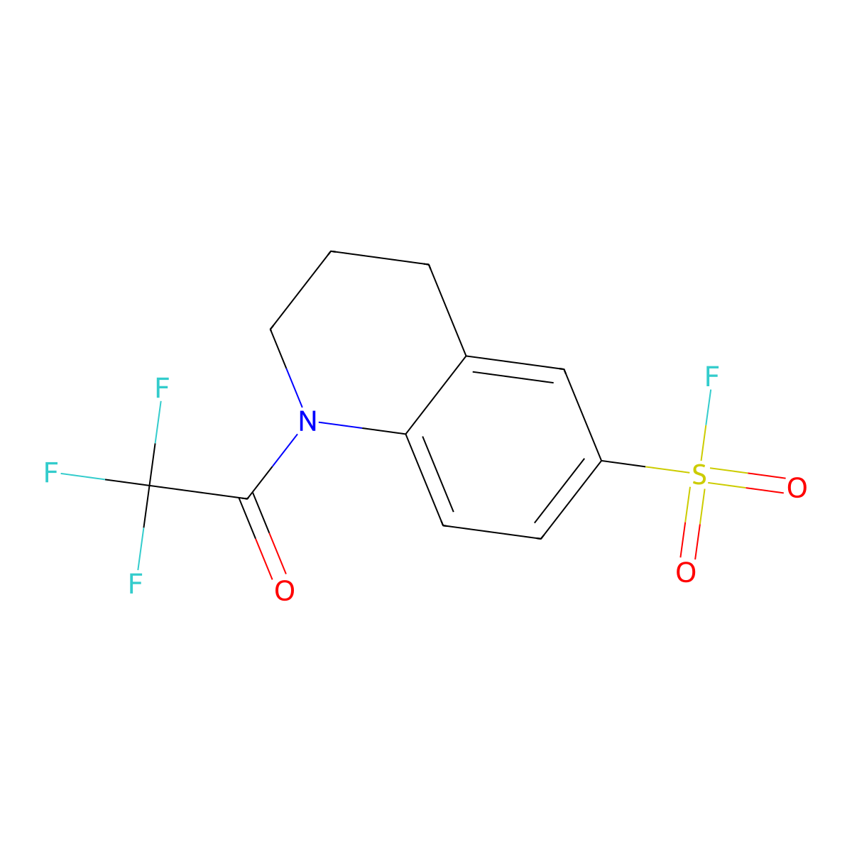 1-(2,2,2-Trifluoroacetyl)-1,2,3,4-tetrahydroquinoline-6-sulfonyl fluoride molecular structure, CAS 2648948-85-8
