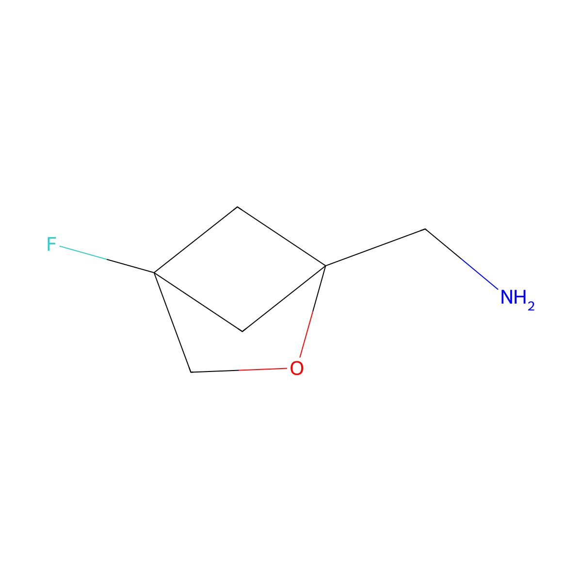 1-{4-Fluoro-2-oxabicyclo[2.1.1]hexan-1-yl}methanamine molecular structure, CAS 2648948-91-6