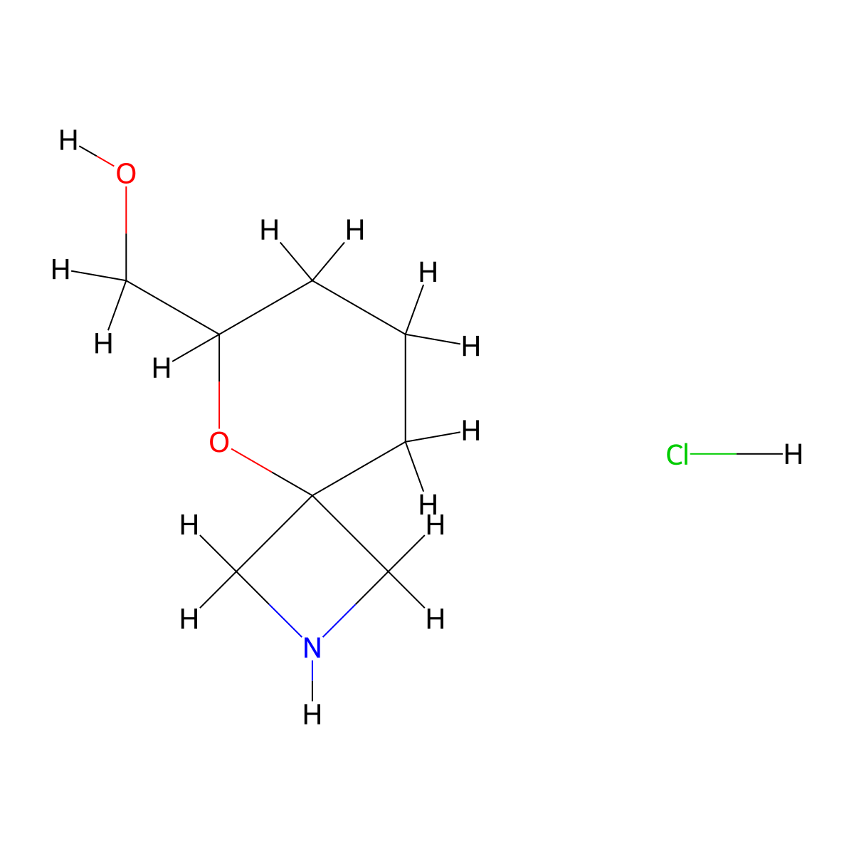 {5-Oxa-2-azaspiro[3.5]nonan-6-yl}methanol hydrochloride molecular structure, CAS 2648948-93-8