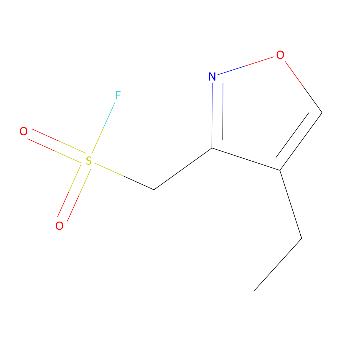 (4-Ethyl-1,2-oxazol-3-yl)methanesulfonyl fluoride molecular structure, CAS 2648948-94-9