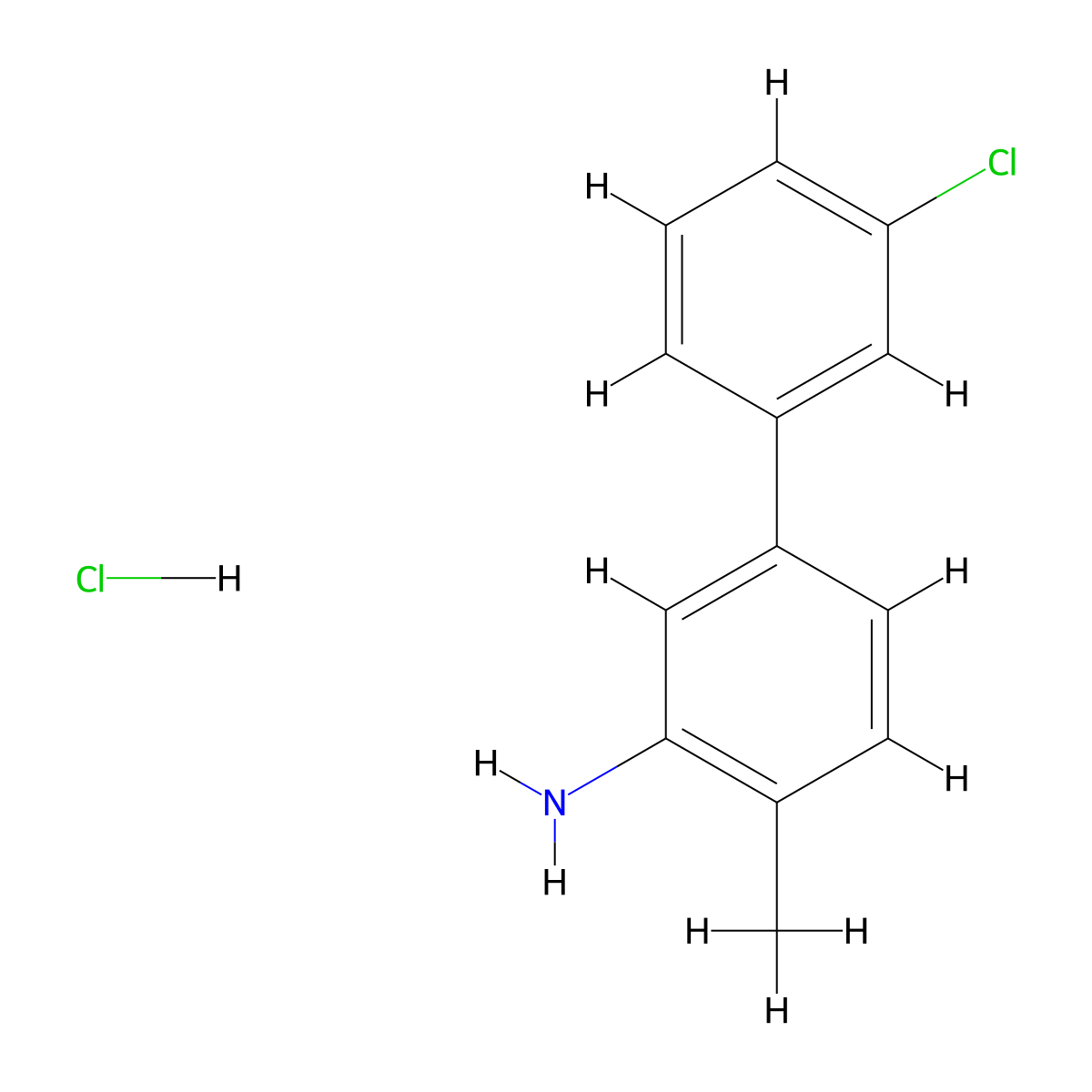 3'-Chloro-4-methyl-[1,1'-biphenyl]-3-amine hydrochloride molecular structure, CAS 2648949-00-0