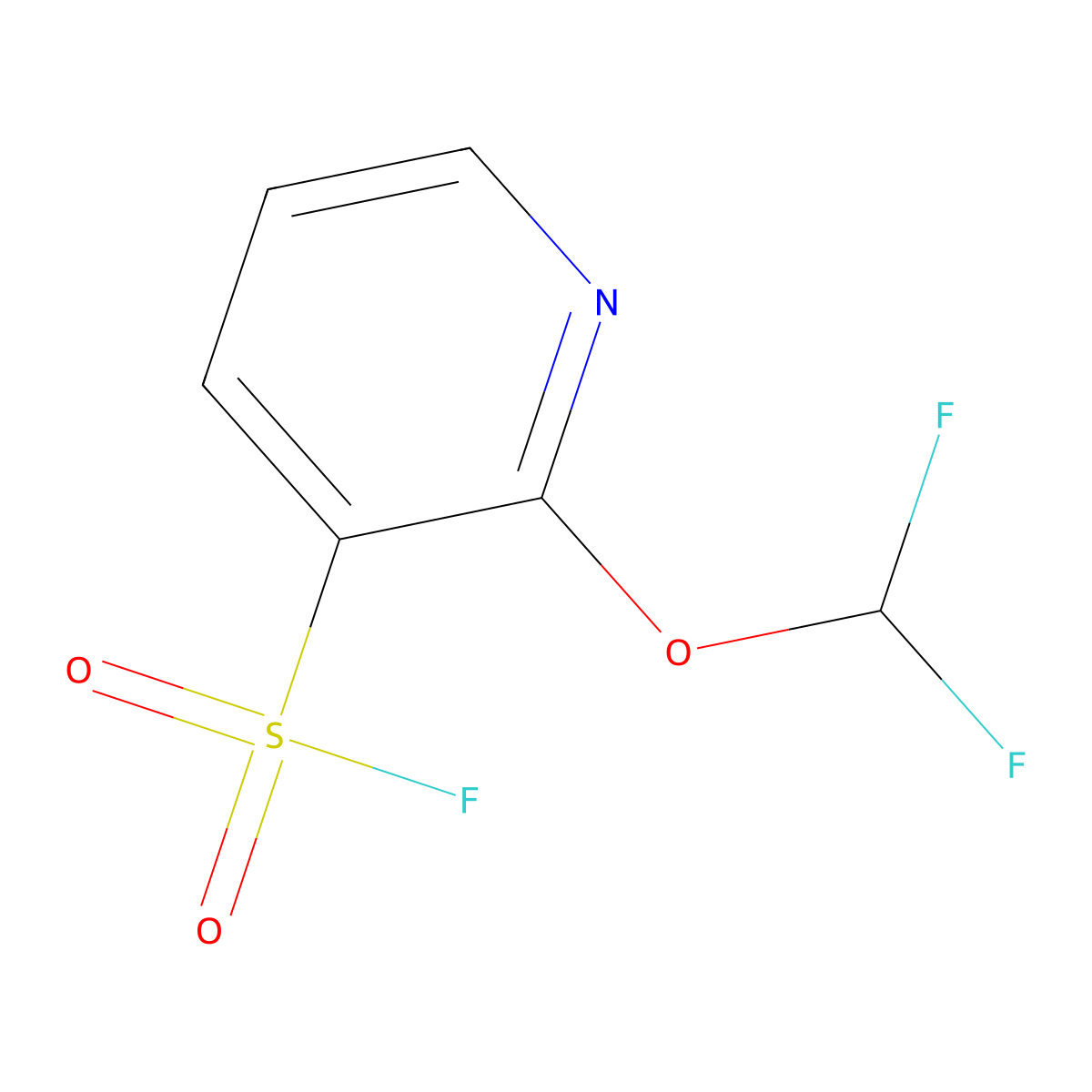 2-(Difluoromethoxy)pyridine-3-sulfonyl fluoride molecular structure, CAS 2648949-04-4