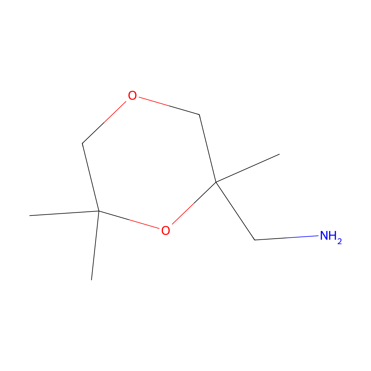 1-(2,6,6-Trimethyl-1,4-dioxan-2-yl)methanamine molecular structure, CAS 2648949-11-3