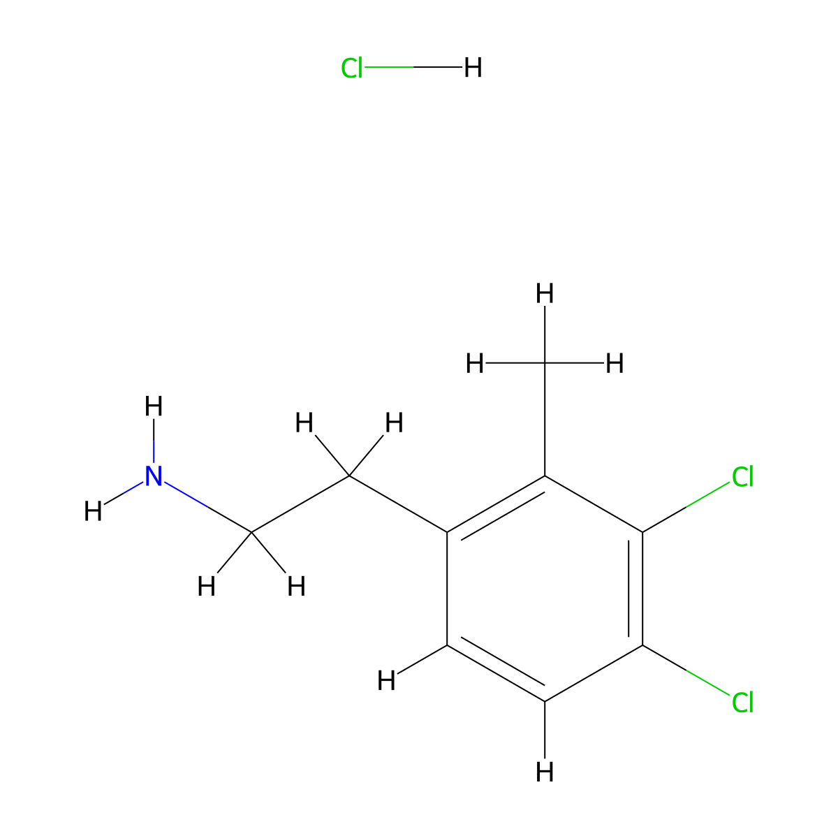 2-(3,4-Dichloro-2-methylphenyl)ethan-1-amine hydrochloride molecular structure, CAS 2648949-12-4