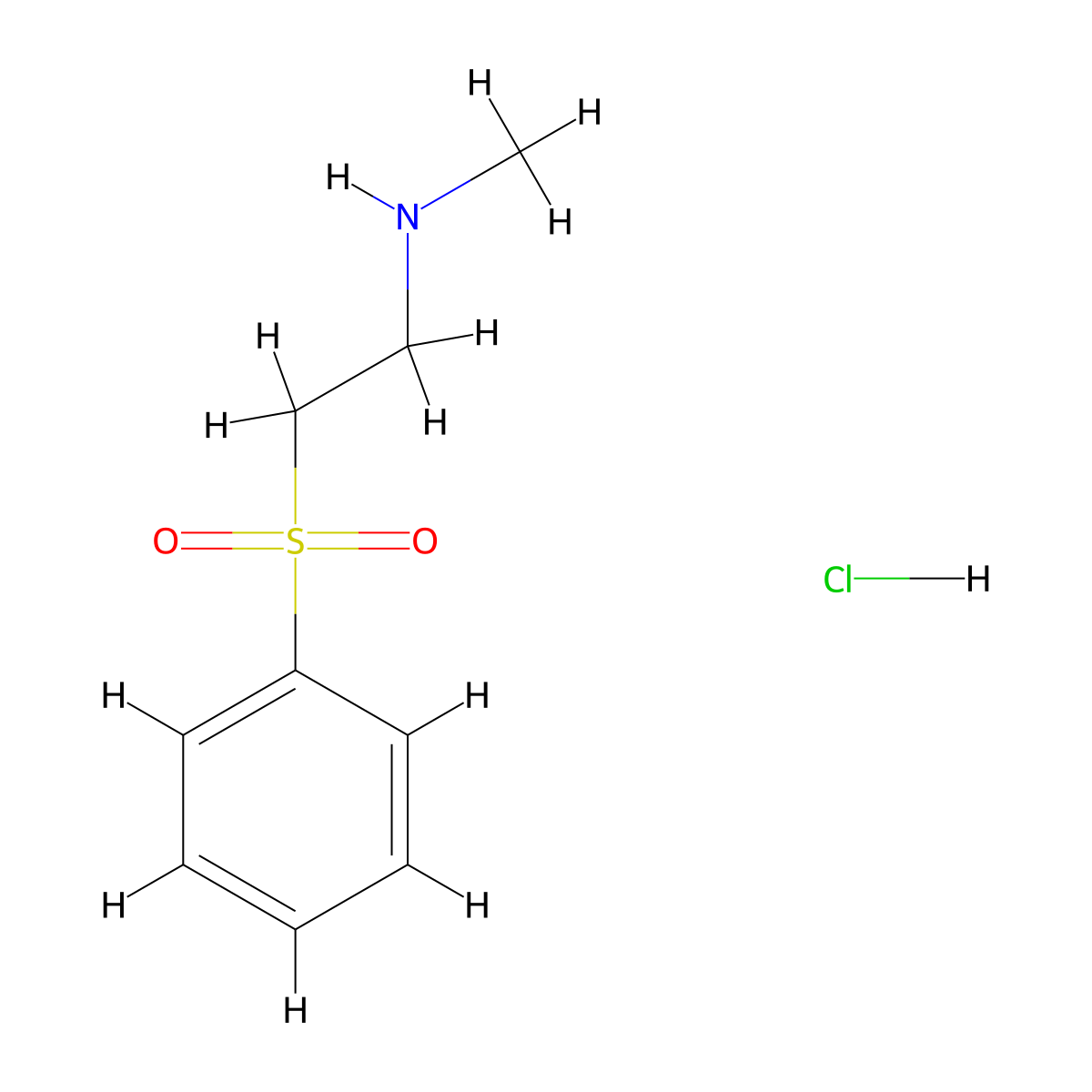 [2-(Benzenesulfonyl)ethyl](methyl)amine hydrochloride molecular structure, CAS 2648955-94-4