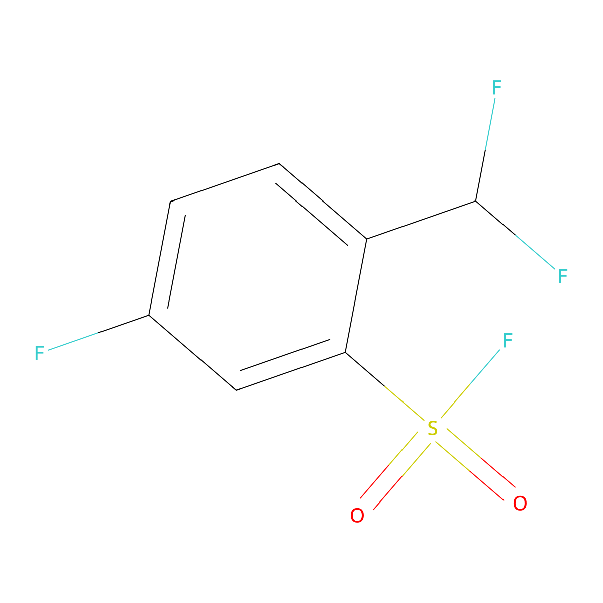 2-(Difluoromethyl)-5-fluorobenzene-1-sulfonyl fluoride molecular structure, CAS 2648955-95-5