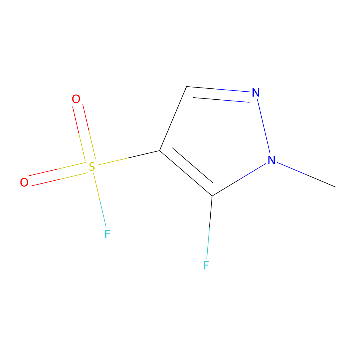 5-fluoro-1-methyl-1H-pyrazole-4-sulfonyl fluoride molecular structure, CAS 2648955-98-8